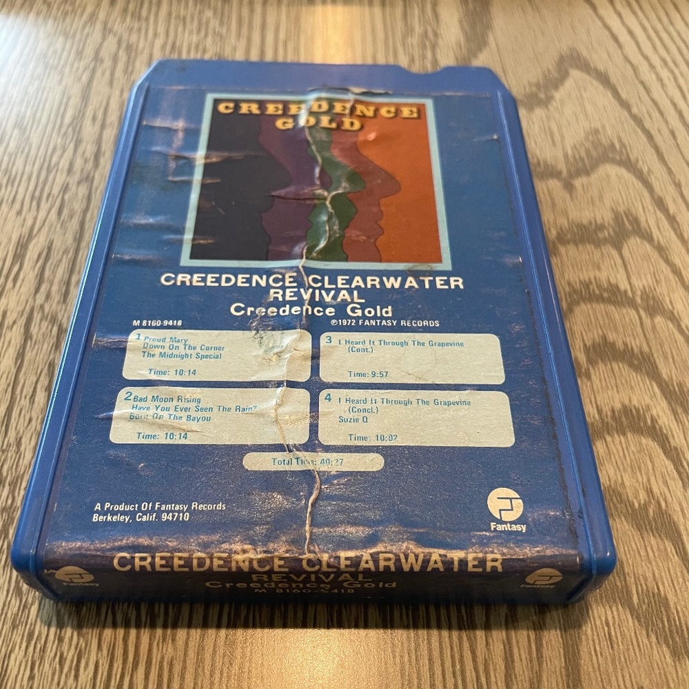 Creedence Clearwater Revival 8 Track Tape Creedence Gold 1972 Vintage